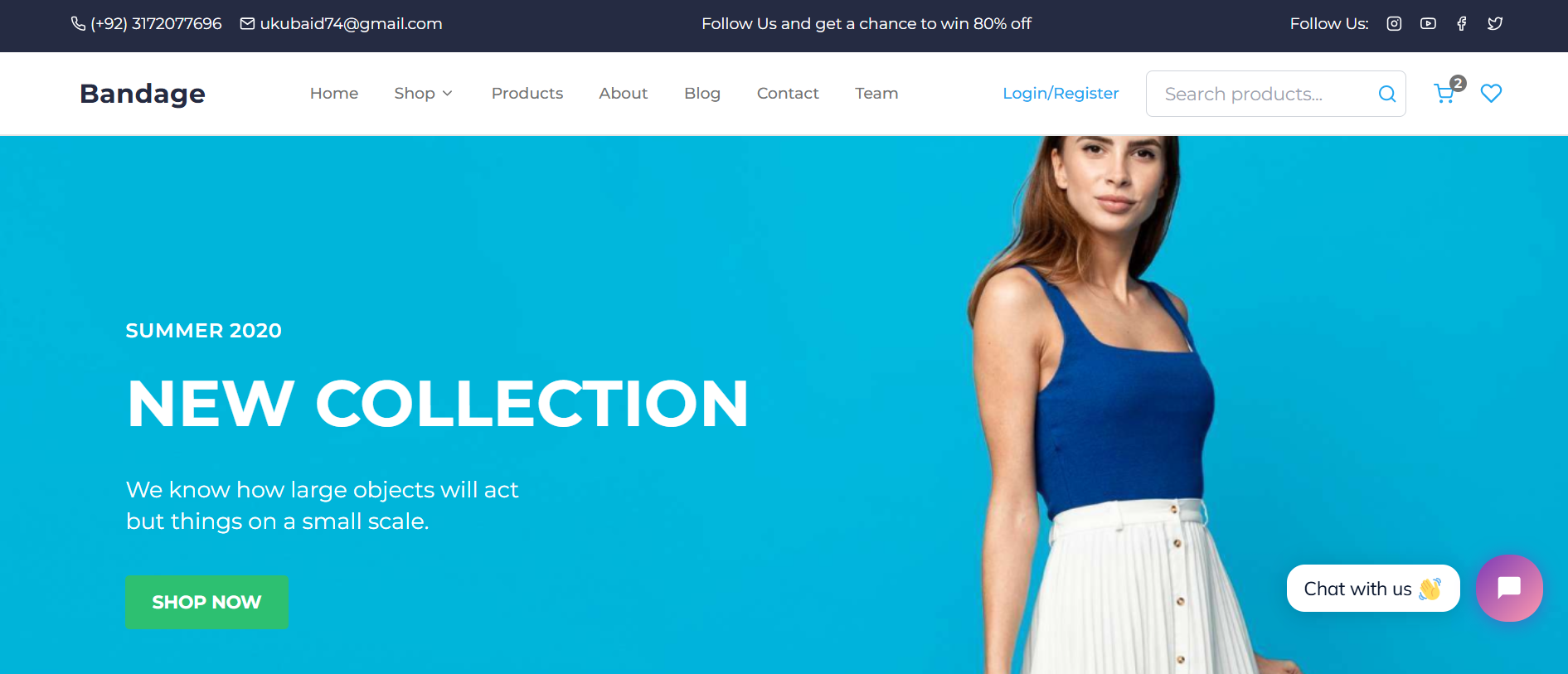 Bandage Online Shopping E-Commerce Desktop