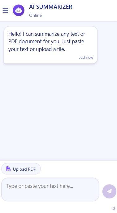 AI Text & PDF Summarizer Mobile