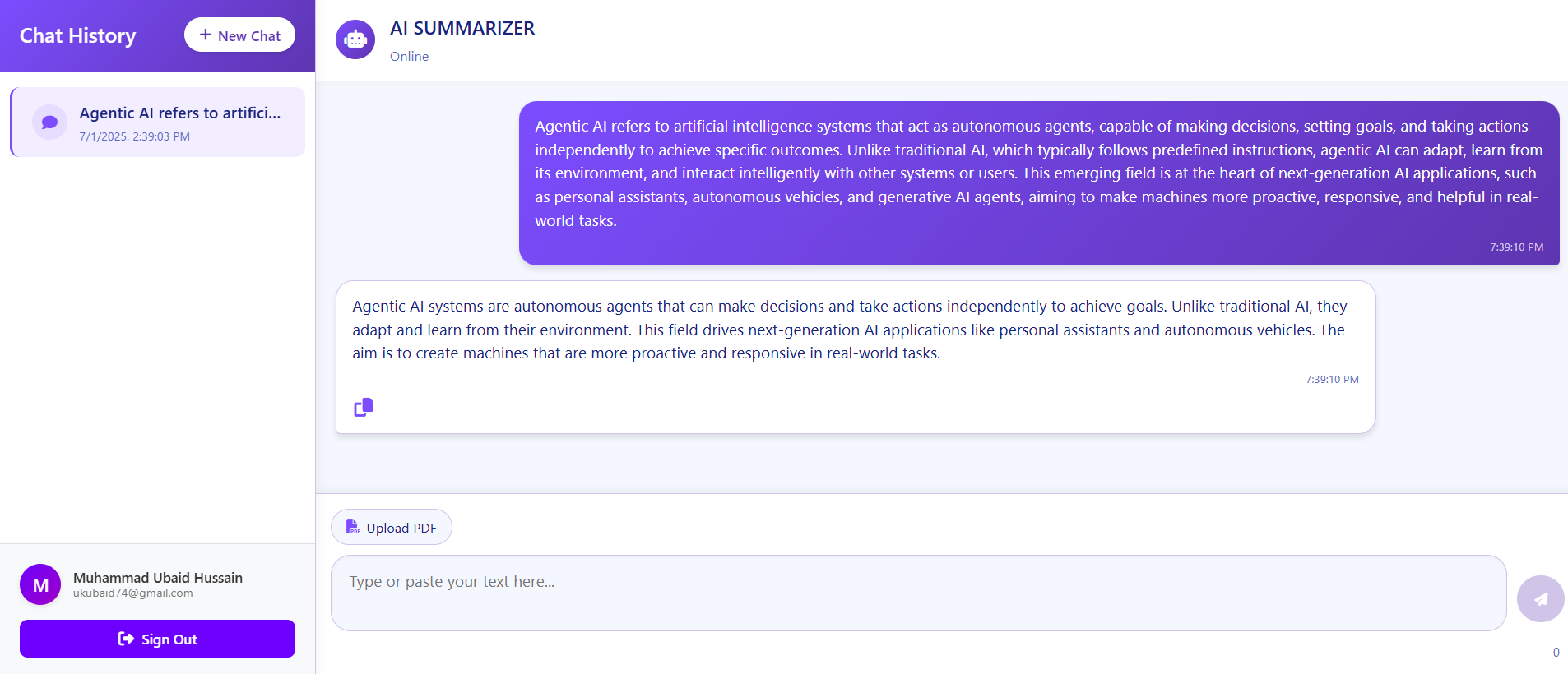 AI Text & PDF Summarizer Desktop